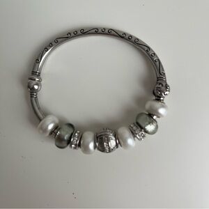 Brighton bangle charm bracelet with beads
